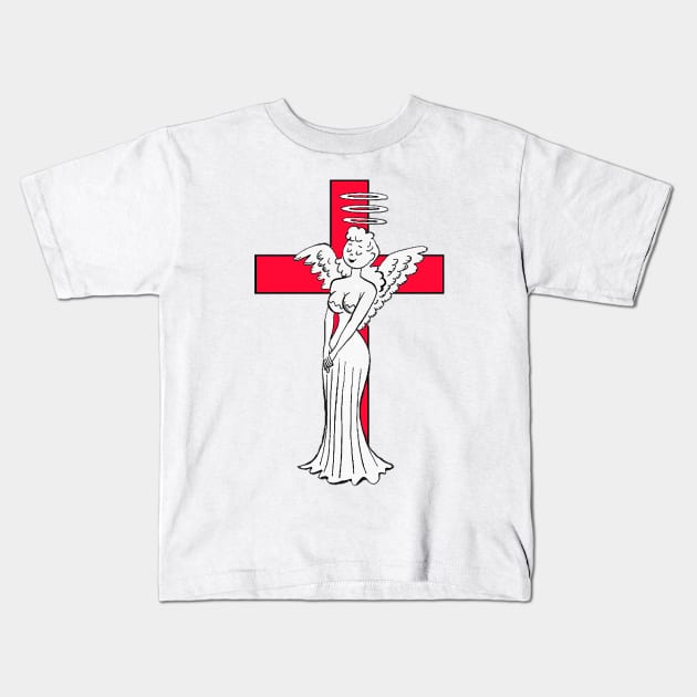 An angel of a holy woman Kids T-Shirt by Marccelus